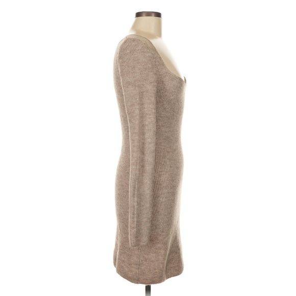 H&M Ribbed Beige Long Sleeve Sweater Dress…Size Medium - Picture 6 of 7